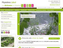 Tablet Screenshot of pepiniereslabat.com